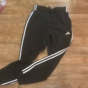 Adidas sweat pants black striped size small
